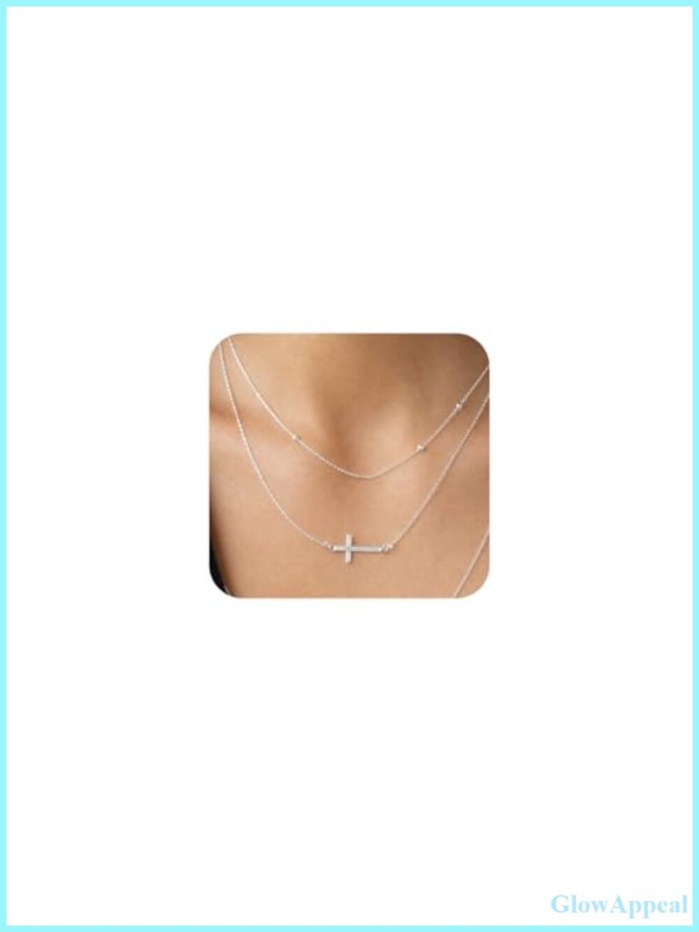 14K Gold Plated Sideways Cross Necklace Adjustable Chain